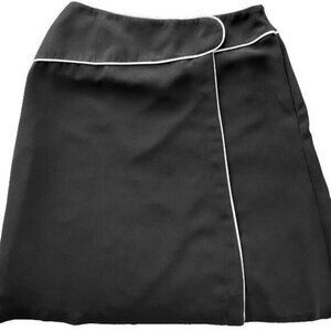 Vintage Michele designer luxury black & white classic midi skirt women's Sz 8